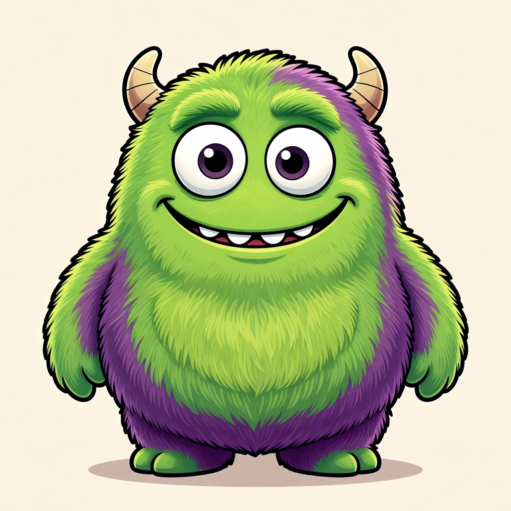 Fuzzy monster mascot representing Monster and Creature category