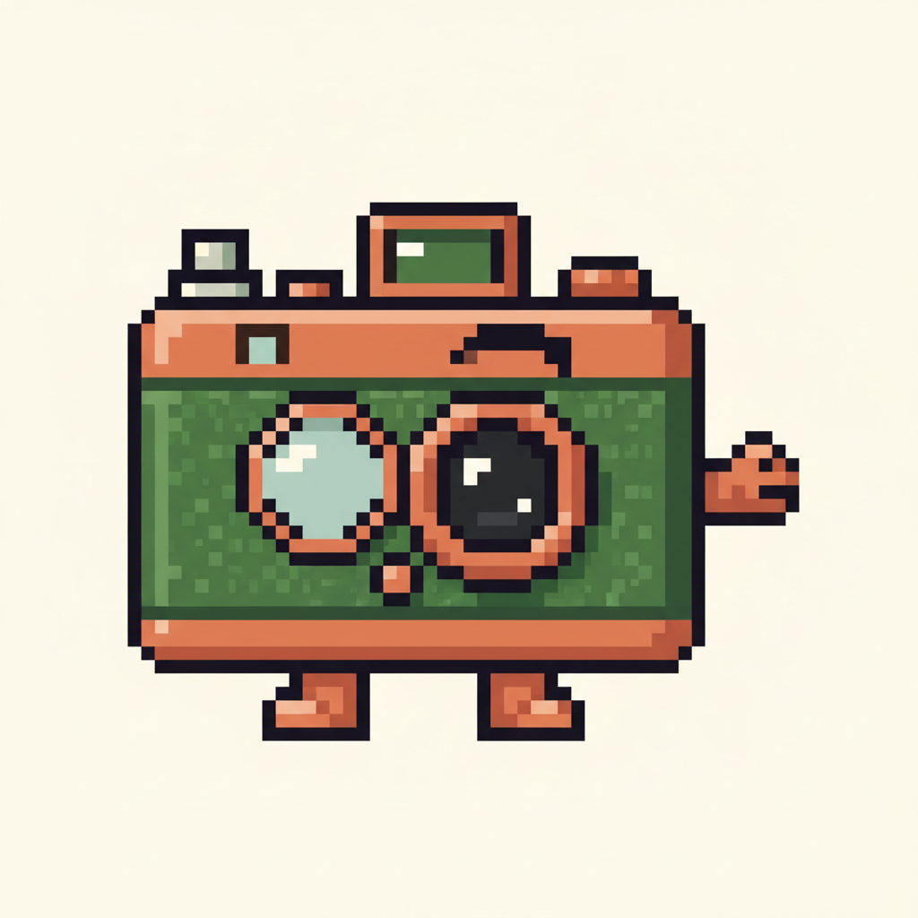 Mascot in pixel art style